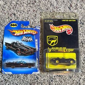 Hot Wheels Batman 66 Batmobile & Vintage 1997 Limited Edition Viper Die-Cast Car